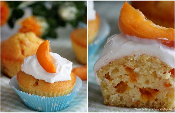 Aprikosenmuffins mit Quarktopping - Charlottas Küchentisch